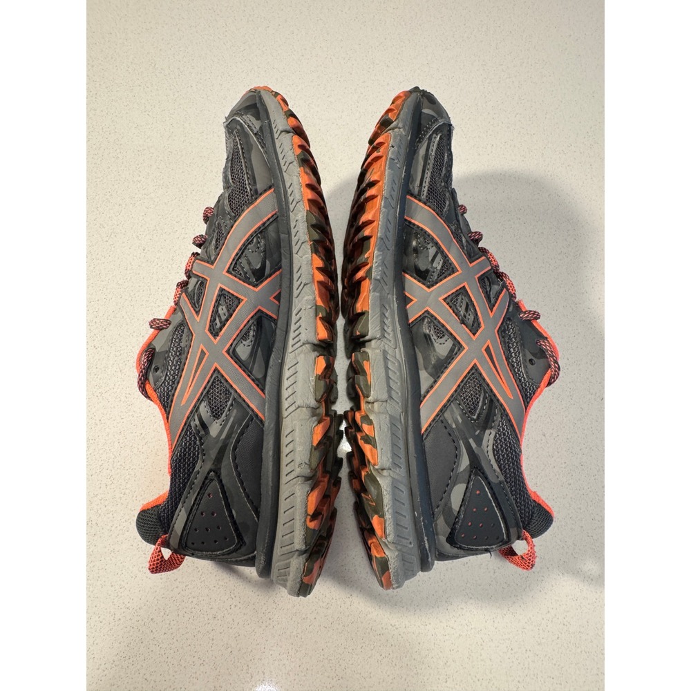 Asics Gel-Scram 3 Womens 8.5 Grey Camo Orange Trail Running Shoes T6L6N
